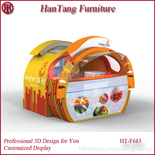2016 hot sale mobile coffee cart kiosk with fancy 3D MAX design